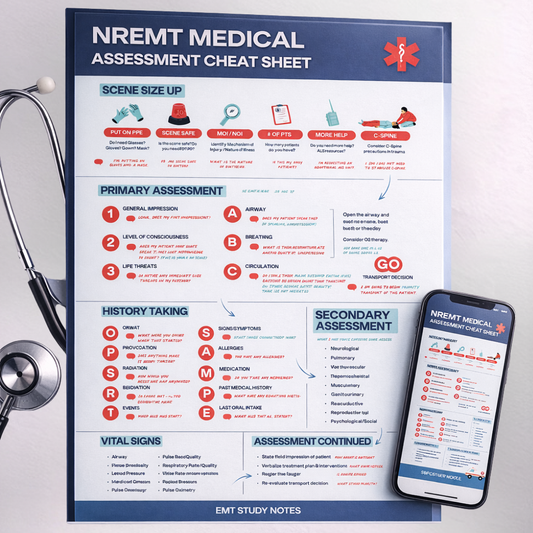 NREMT Medical Assessment Cheat Sheet